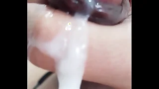 Leaking precum&comma; cumming&comma; jacking off my uncircumcised cock&comma; extreme closeup&period; October 8&comma; 2024&period;